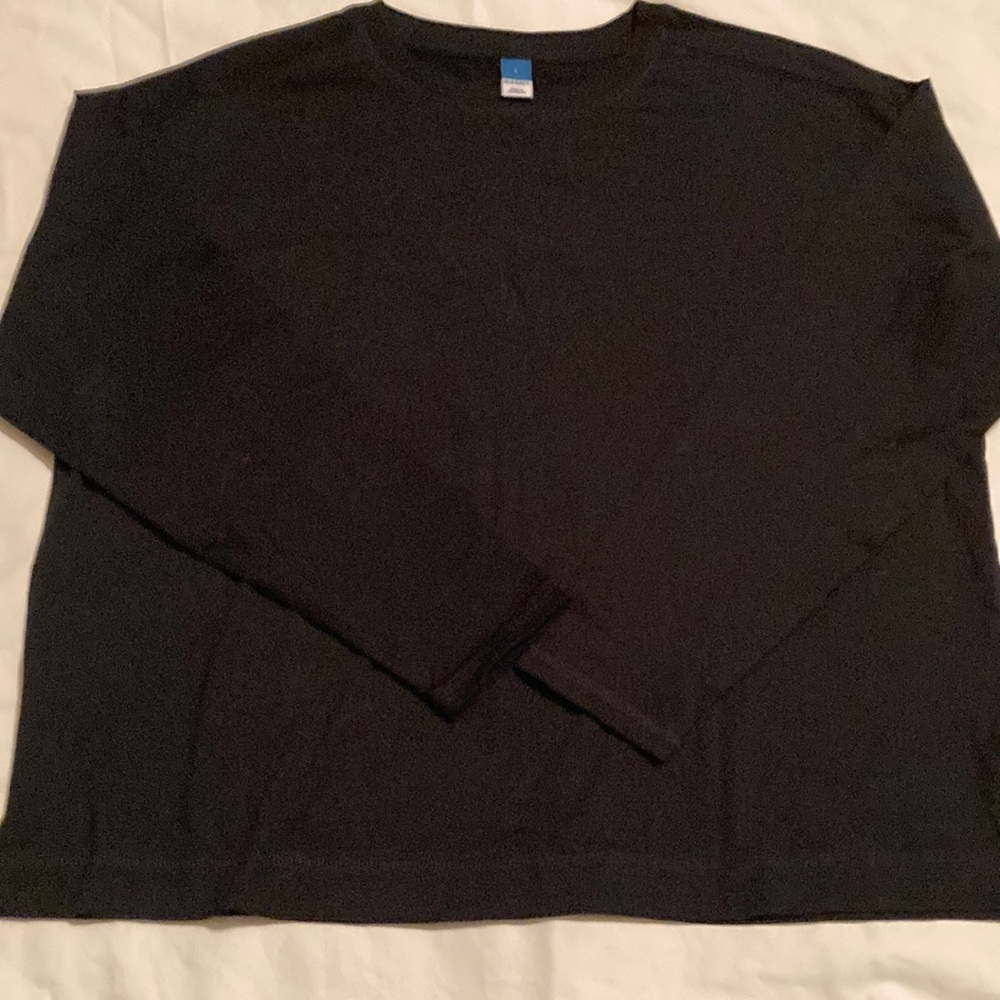 NWT OLD NAVY BLACK LONG SLEEVE TEE SIZE LARGE